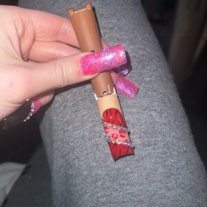 Red and Black Zebra and Cheetah Print Press-On Nails